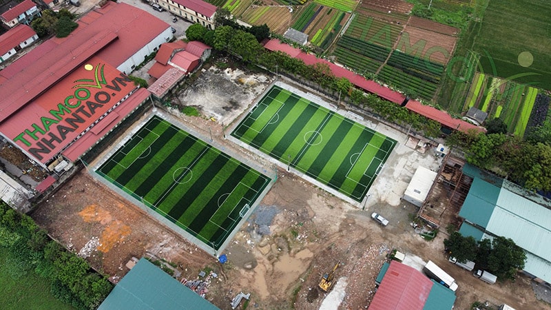 Một vài hình ảnh của dự án sân bóng đá cỏ nhân tạo tại Cổng Ô, Sơn Tây, Hà Nội: 4