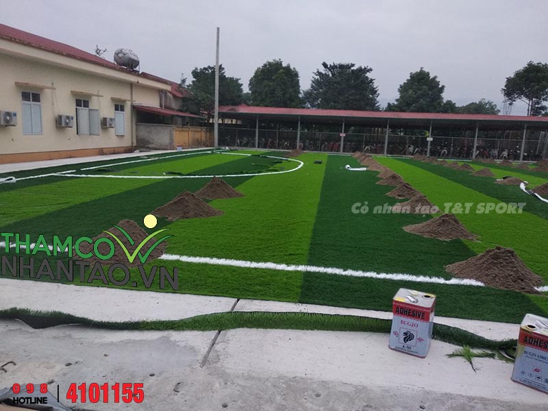 Một vài hình ảnh của dự án sân bóng đá cỏ nhân tạo tại Tân Lạc, Hòa Bình: 3