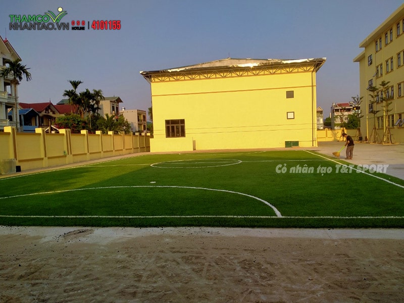 Một vài hình ảnh của dự án sân bóng đá cỏ nhân tạo tại trường THCS Hợp Đồng, Chương Mỹ Hà Nội: 4