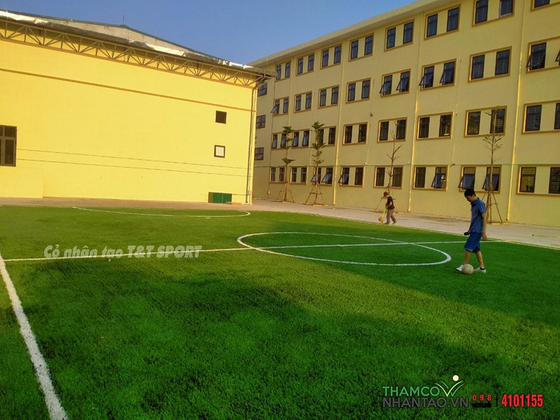 Một vài hình ảnh của dự án sân bóng đá cỏ nhân tạo tại trường THCS Hợp Đồng, Chương Mỹ Hà Nội: 5