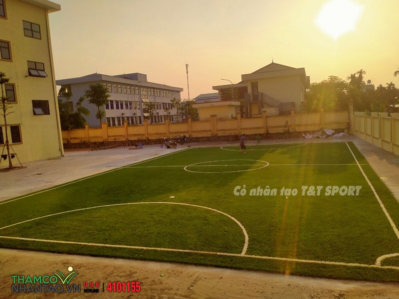 Một vài hình ảnh của dự án sân bóng đá cỏ nhân tạo tại trường THCS Hợp Đồng, Chương Mỹ Hà Nội: 6