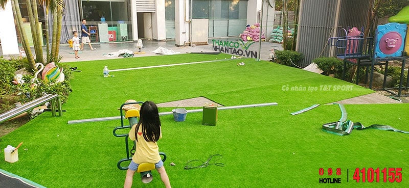 Một vài hình ảnh của dự án sân chơi cỏ nhân tạo Chung cư cao cấp TSQ, Hà Đông, Hà Nội: 2