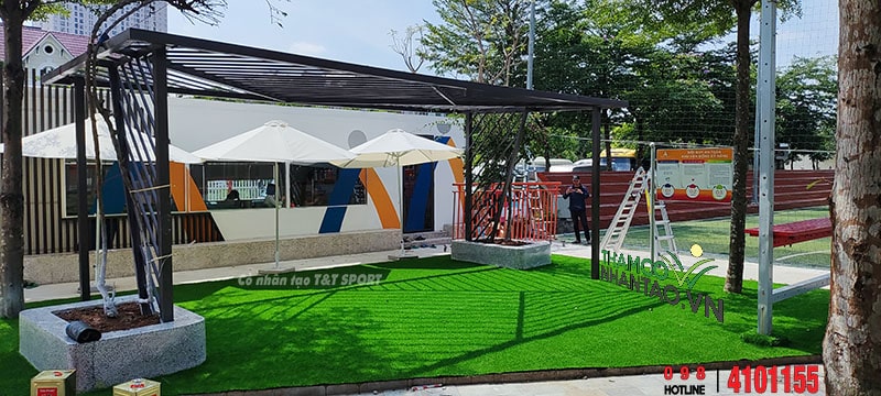 Một vài hình ảnh của dự án sân chơi cỏ nhân tạo Hệ thống giáo dục Alpha School Hà Đông, Hà Nội: 5