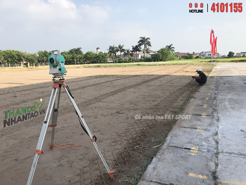 Một vài hình ảnh của dự án sân bóng đá cỏ nhân tạo cho Trung tâm thể thao thị trấn Liễu Đề, Nghĩa Hưng, Na 2