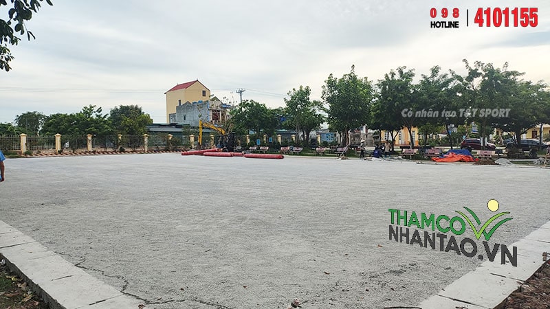 Một vài hình ảnh của dự án sân bóng đá cỏ nhân tạo trường THCS Xuân Tiến, Xuân Trường, Nam Định: 2