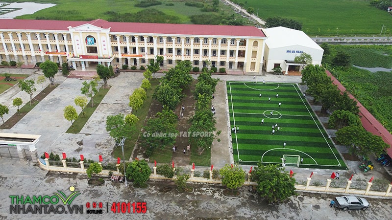 Một vài hình ảnh của dự án sân bóng đá cỏ nhân tạo trường THCS Xuân Tiến, Xuân Trường, Nam Định: 4