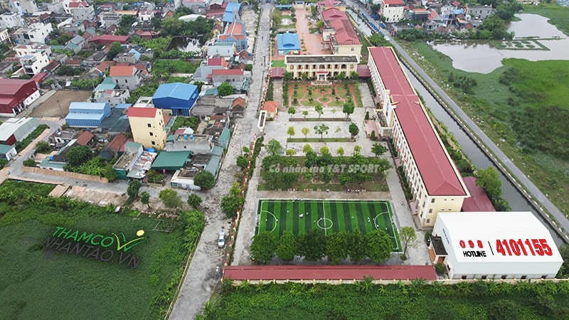 Một vài hình ảnh của dự án sân bóng đá cỏ nhân tạo trường THCS Xuân Tiến, Xuân Trường, Nam Định: 5