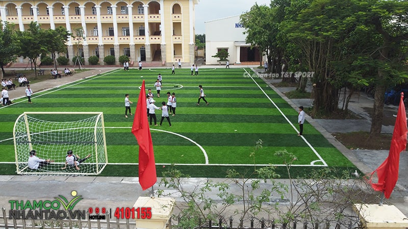 Một vài hình ảnh của dự án sân bóng đá cỏ nhân tạo trường THCS Xuân Tiến, Xuân Trường, Nam Định: 6