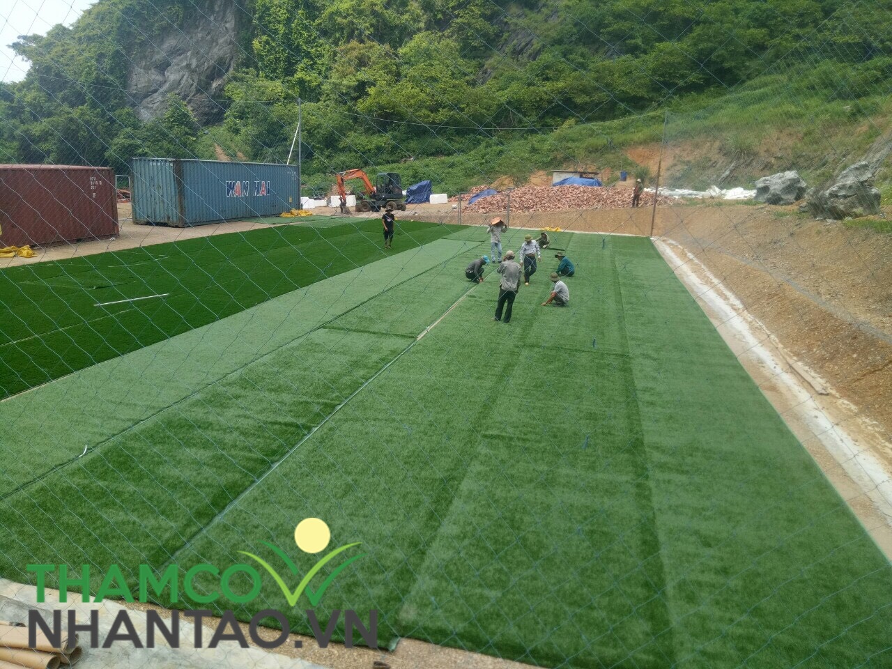 Một vài hình ảnh của dự án sân bóng đá công ty Sao Đà Lạt tại đảo Cát Bà, Hải Phòng: 3