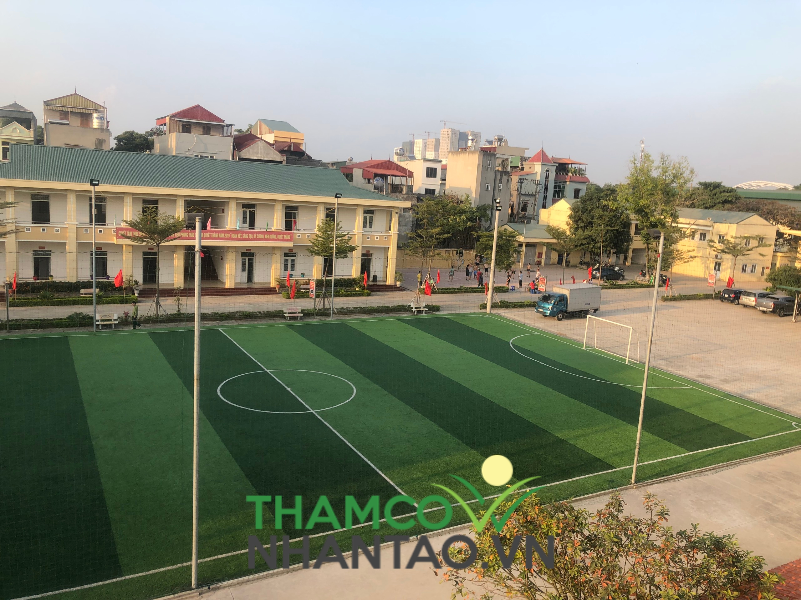Một vài hình ảnh của dự án sân bóng đá tại Học viện Hậu Cần, Hà Nội: 1