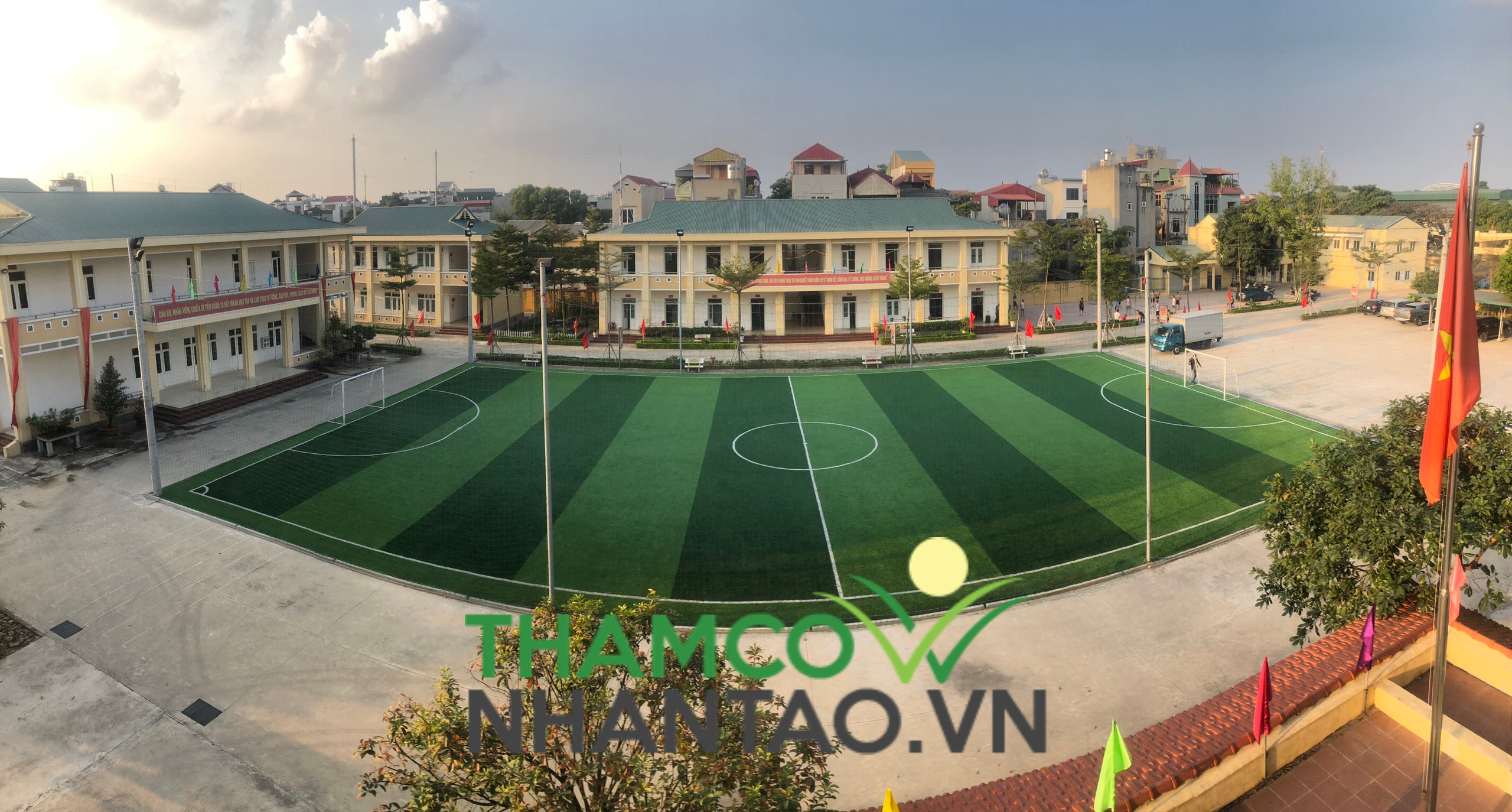 Một vài hình ảnh của dự án sân bóng đá tại Học viện Hậu Cần, Hà Nội: 2