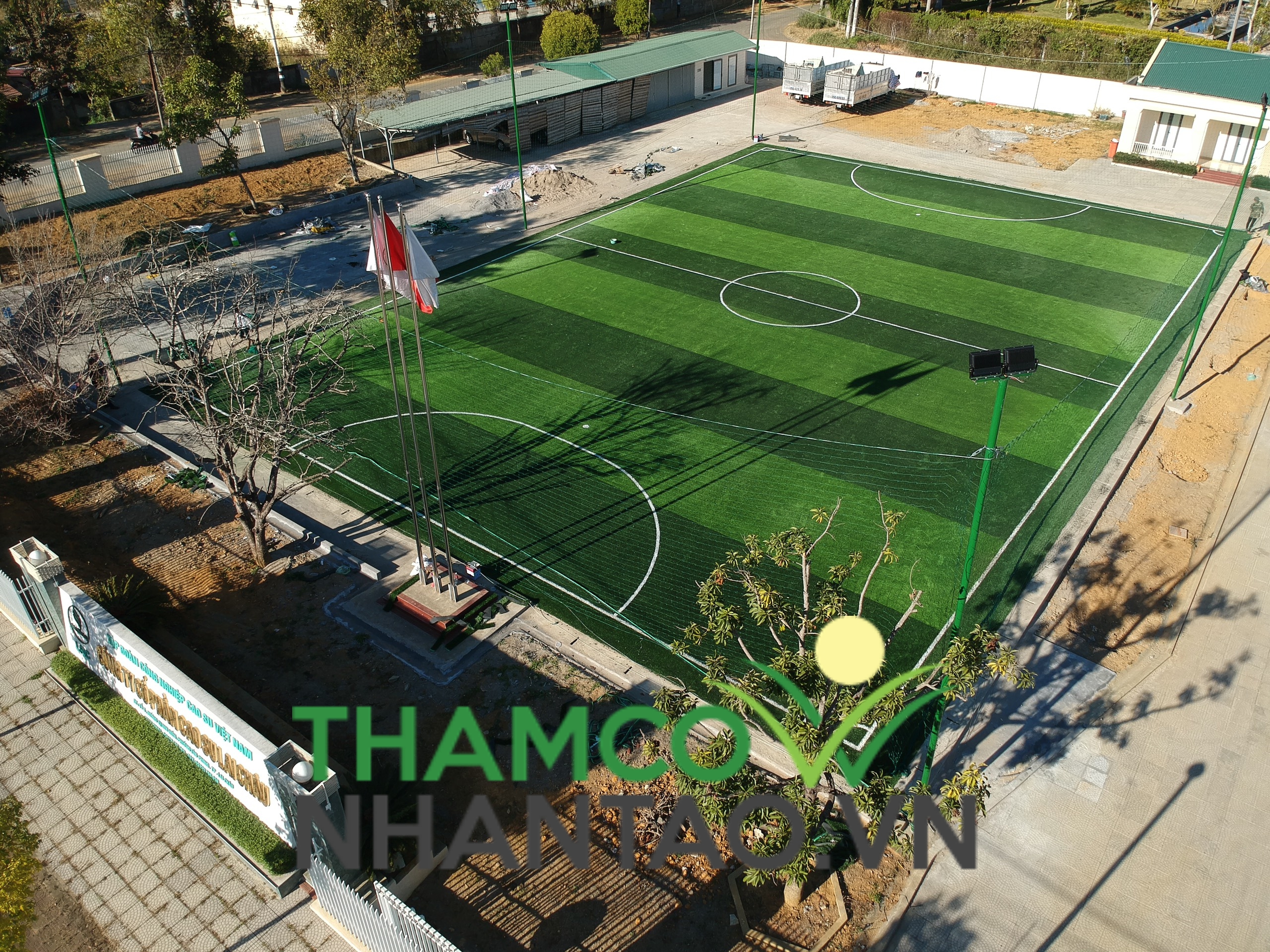 Một vài hình ảnh của dự án sân bóng đá Công ty cổ phần Cao Su Lai Châu, thành phố Lai Châu: 4
