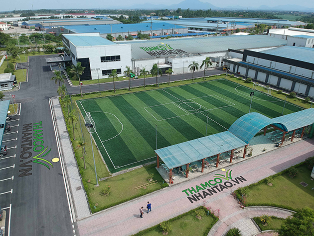 Một vài hình ảnh của dự án sân bóng đá tại khu công nghiệp Thụy Vân Namuga, Phú Thọ: 1