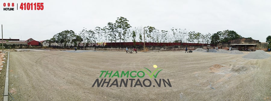 Một vài hình ảnh của dự án sân bóng đá cỏ nhân tạo tại Sơn Tây, Hà Nội: 1