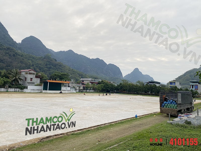 Một vài hình ảnh của dự án sân bóng đá cỏ nhân tạo tại trung tâm thông tin huyện Quan Hóa, Thanh Hóa: 1