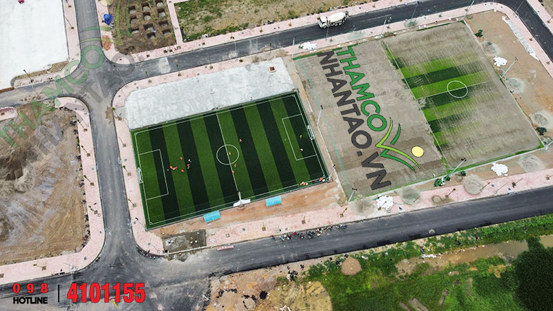 Một vài hình ảnh của dự án sân bóng đá cỏ nhân tạo tại Khu tái định cư huyện Yên Phong, Bắc Ninh: 2