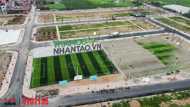 Một vài hình ảnh của dự án sân bóng đá cỏ nhân tạo tại Khu tái định cư huyện Yên Phong, Bắc Ninh: 1