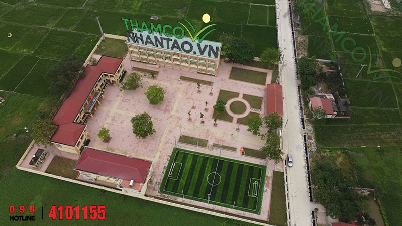 Một vài hình ảnh của dự án sân bóng đá cỏ nhân tạo tại trường tiểu học Tam Đa, Yên Phong, Bắc Ninh: 5