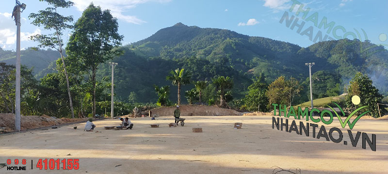 Một vài hình ảnh của dự án sân bóng đá cỏ nhân tạo tại Văn Bàn, Lào Cai: 1