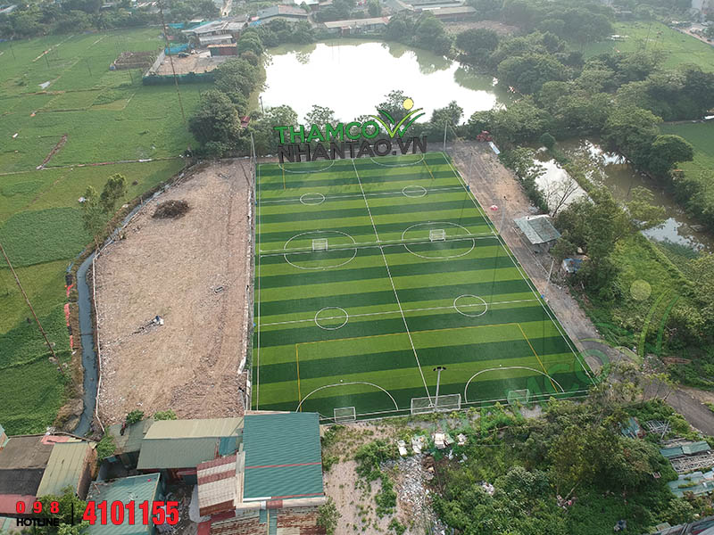 Một vài hình ảnh của dự án sân bóng đá cỏ nhân tạo tại Triều Khúc, Thanh Trì, Hà Nội: 2