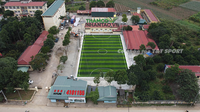 Một vài hình ảnh của dự án sân bóng đá cỏ nhân tạo tại Tân Lạc, Hòa Bình: 4