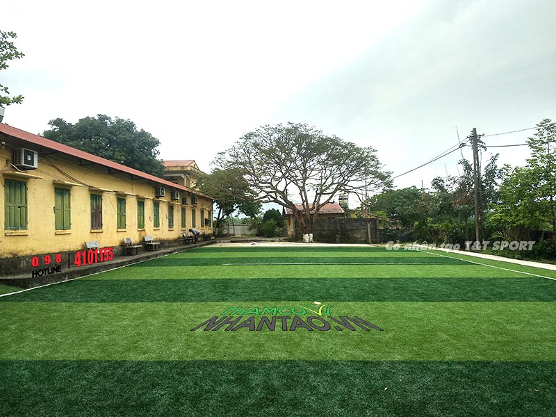 Một vài hình ảnh của dự án sân bóng đá cỏ nhân tạo tại trường THCS Chùa Hang II, Thái Nguyên: 3