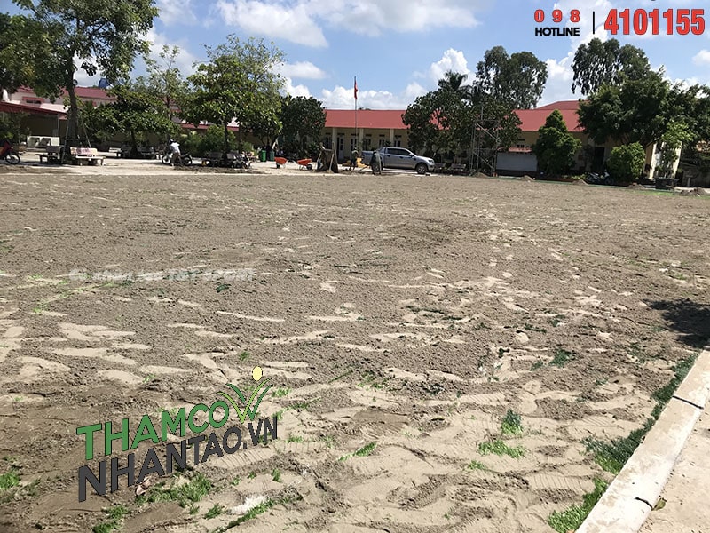 Một vài hình ảnh của dự án sân bóng đá cỏ nhân tạo tại trường THPT Ngô Quyền, Tiên Lữ, Hưng Yên: 5