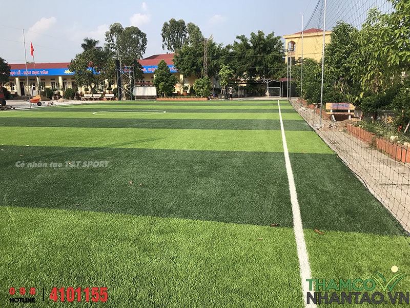 Một vài hình ảnh của dự án sân bóng đá cỏ nhân tạo tại trường THPT Ngô Quyền, Tiên Lữ, Hưng Yên: 6