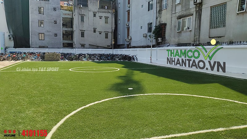 Một vài hình ảnh của dự án sân bóng đá cỏ nhân tạo tại trường THCS Nhân Chính, Hà Nội: 8