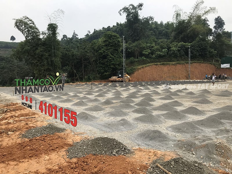 Một vài hình ảnh của dự án sân bóng đá cỏ nhân tạo tại Mường Khương, Lào Cai: 2