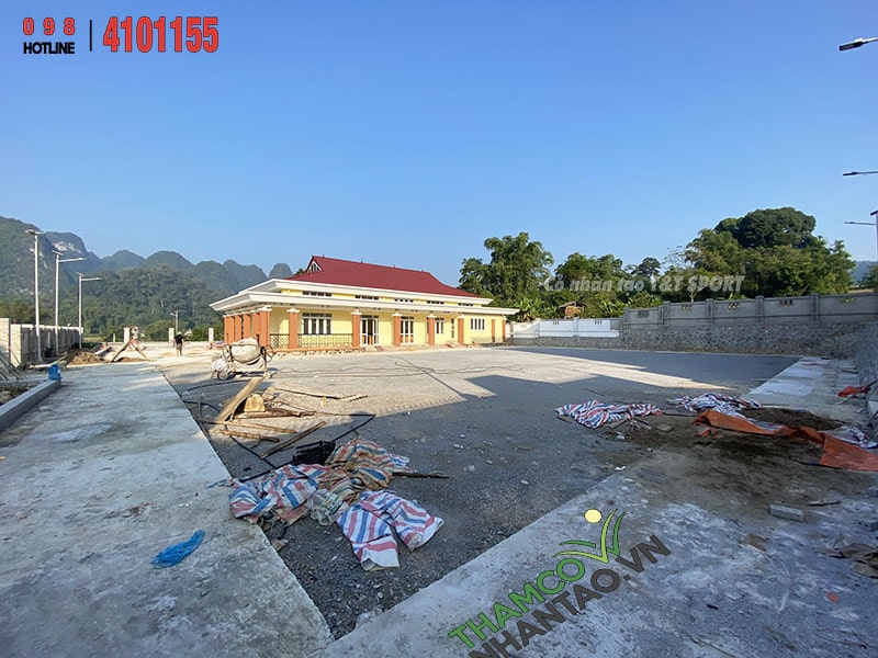 Một vài hình ảnh của dự án sân bóng đá cỏ nhân tạo tại thị trấn Quảng Uyên, Cao Bằng: 1