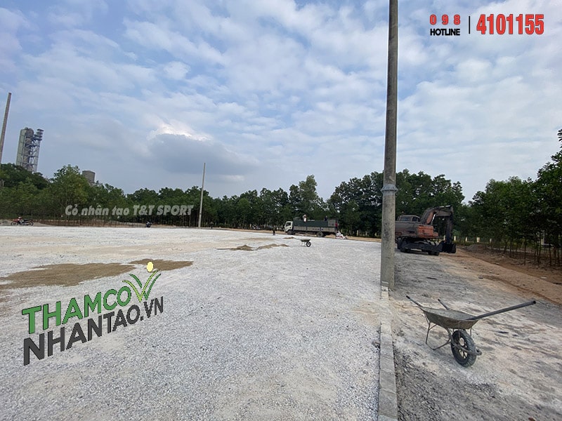 Một vài hình ảnh của dự án sân bóng đá cỏ nhân tạo tại nhà máy Nhiệt Điện An Khánh, Đại Từ, Thái Nguyên 1