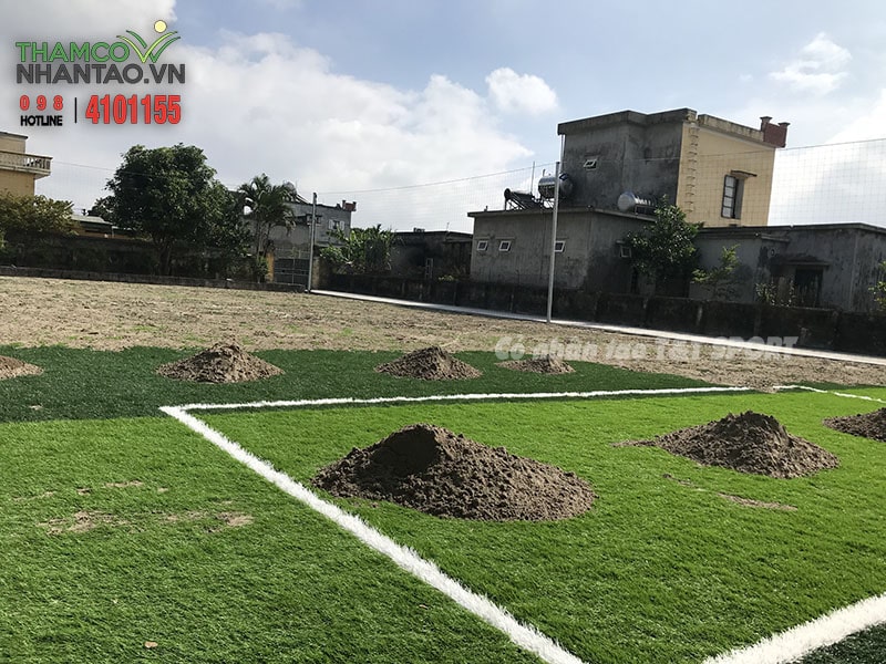 Một vài hình ảnh của dự án sân bóng đá cỏ nhân tạo tại trường tiểu học Quang Trung, Kiến Xương, Thái Bình 3