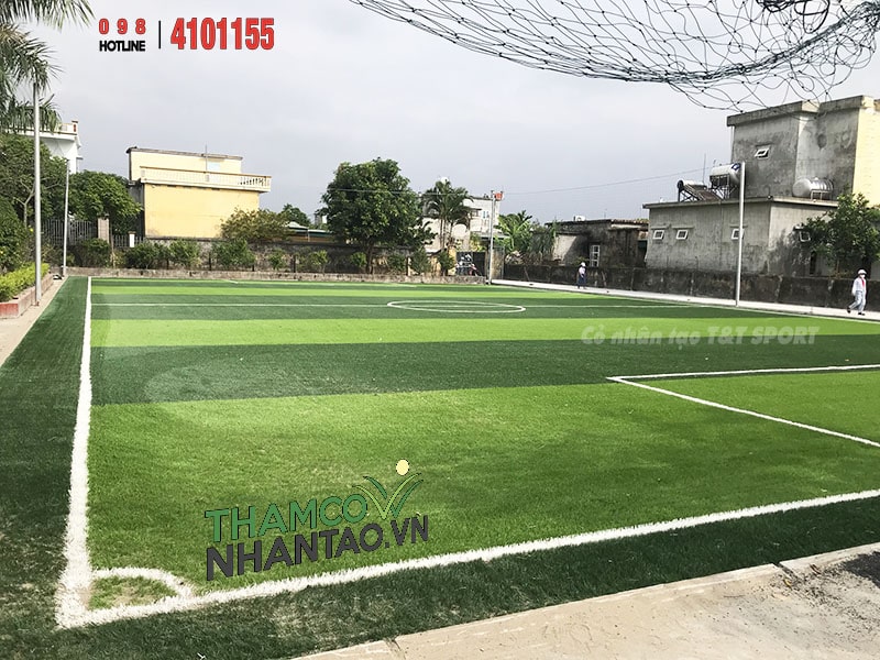 Một vài hình ảnh của dự án sân bóng đá cỏ nhân tạo tại trường tiểu học Quang Trung, Kiến Xương, Thái Bình 4