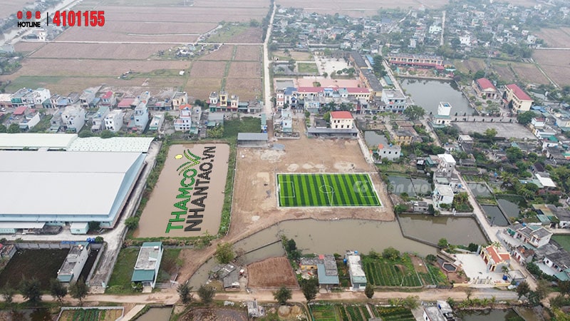 Một vài hình ảnh của dự án sân bóng đá cỏ nhân tạo tại Quang Minh, Kiến Xương, Thái Bình: 6