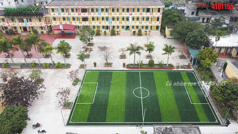 Một vài hình ảnh của dự án sân bóng đá cỏ nhân tạo tại trường tiểu học Quang Trung, Kiến Xương, Thái Bình 6