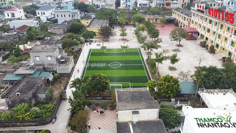 Một vài hình ảnh của dự án sân bóng đá cỏ nhân tạo tại trường tiểu học Quang Trung, Kiến Xương, Thái Bình 5
