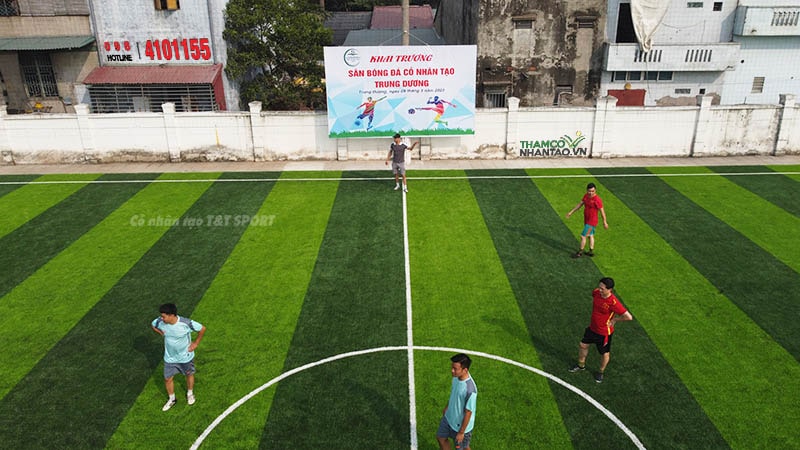 Một vài hình ảnh của dự án sân bóng đá cỏ nhân tạo tại Kiêu Kỵ, Gia Lâm, Hà Nội: 11