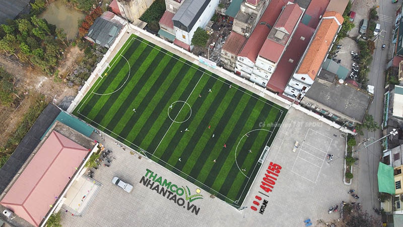 Một vài hình ảnh của dự án sân bóng đá cỏ nhân tạo tại Kiêu Kỵ, Gia Lâm, Hà Nội: 15