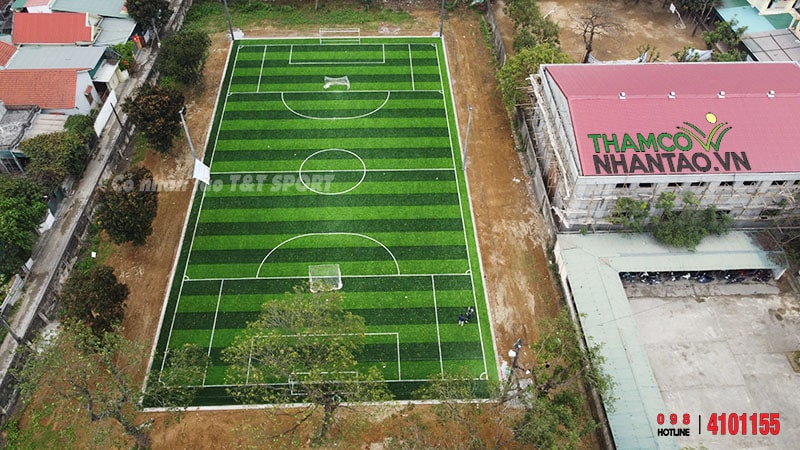 Một vài hình ảnh của dự án sân bóng đá cỏ nhân tạo tại Trường THPT Nguyễn Xuân Ôn, Diễn Châu, Nghệ An: 6