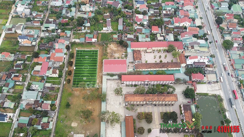 Một vài hình ảnh của dự án sân bóng đá cỏ nhân tạo tại Trường THPT Nguyễn Xuân Ôn, Diễn Châu, Nghệ An: 5