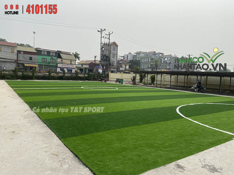 Một vài hình ảnh của dự án sân bóng đá cỏ nhân tạo tại Trường tiểu học Phú Túc, Phú Xuyên, Hà Nội: 3