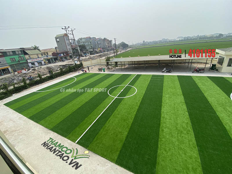 Một vài hình ảnh của dự án sân bóng đá cỏ nhân tạo tại Trường tiểu học Phú Túc, Phú Xuyên, Hà Nội: 4