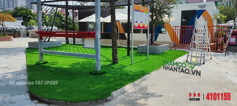 Một vài hình ảnh của dự án sân chơi cỏ nhân tạo Hệ thống giáo dục Alpha School Hà Đông, Hà Nội: 4