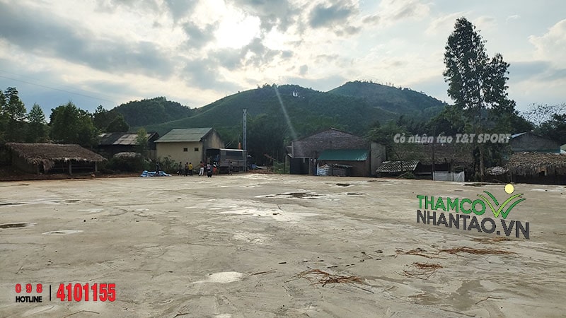 Một vài hình ảnh của dự án sân bóng đá cỏ nhân tạo tại xã Hùng Lợi, Yên Sơn, Tuyên Quang: 1