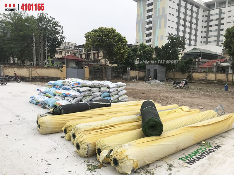 Một vài hình ảnh của dự án sân bóng đá cỏ nhân tạo Bệnh viện Đa Khoa tỉnh Thái Bình: 3