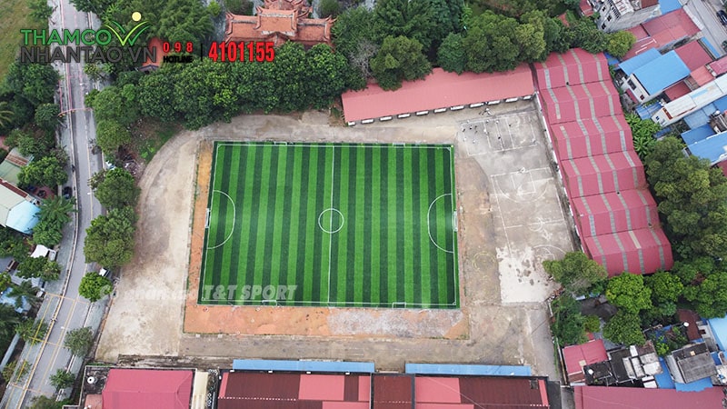 Một vài hình ảnh của dự án sân bóng đá cỏ nhân tạo Trường THPT Lê Hồng Phong, Phổ Yên, Thái Nguyên: 3