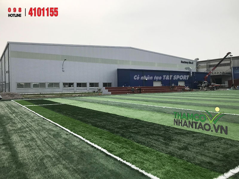 Một vài hình ảnh của dự án sân bóng đá cỏ nhân tạo Vina ITO, Khu công nghiệp Đồng Văn III, Duy Tiên, Hà Nam: 3