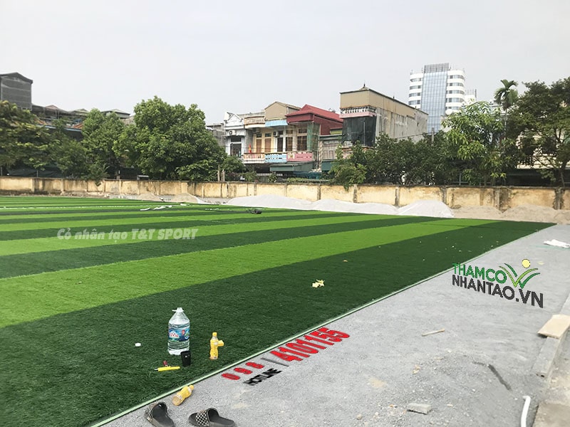 Một vài hình ảnh của dự án sân bóng đá cỏ nhân tạo Bệnh viện Đa Khoa tỉnh Thái Bình: 4