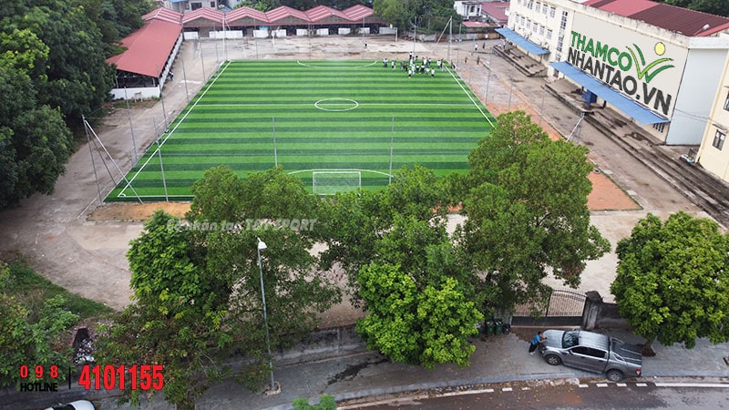Một vài hình ảnh của dự án sân bóng đá cỏ nhân tạo Trường THPT Lê Hồng Phong, Phổ Yên, Thái Nguyên: 4